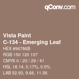 カラーコード: Vista Paint - C-134 - Emerging Leaf | qconv.com