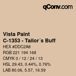 Código de color: Vista Paint - C-1353 - Tailor´s Buff | qconv.com