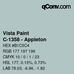 カラーコード: Vista Paint - C-1358 - Appleton | qconv.com
