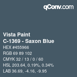 カラーコード: Vista Paint - C-1369 - Saxon Blue | qconv.com