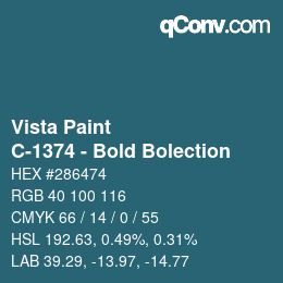 Color code: Vista Paint - C-1374 - Bold Bolection | qconv.com