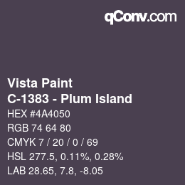 Color code: Vista Paint - C-1383 - Plum Island | qconv.com