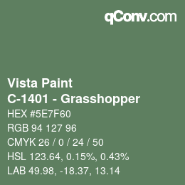 Code couleur: Vista Paint - C-1401 - Grasshopper | qconv.com