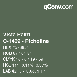 カラーコード: Vista Paint - C-1409 - Picholine | qconv.com
