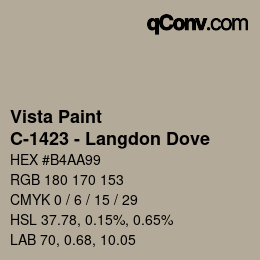 Color code: Vista Paint - C-1423 - Langdon Dove | qconv.com