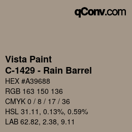 Farbcode: Vista Paint - C-1429 - Rain Barrel | qconv.com