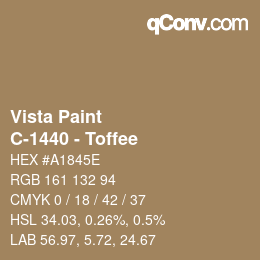 Color code: Vista Paint - C-1440 - Toffee | qconv.com