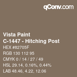 Código de color: Vista Paint - C-1447 - Hitching Post | qconv.com