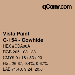 カラーコード: Vista Paint - C-154 - Cowhide | qconv.com