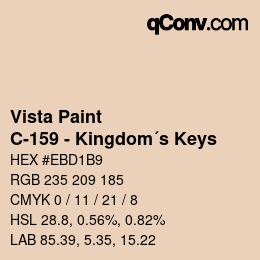 カラーコード: Vista Paint - C-159 - Kingdom´s Keys | qconv.com