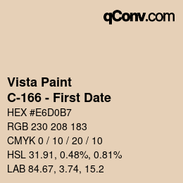 カラーコード: Vista Paint - C-166 - First Date | qconv.com