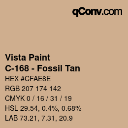 Color code: Vista Paint - C-168 - Fossil Tan | qconv.com