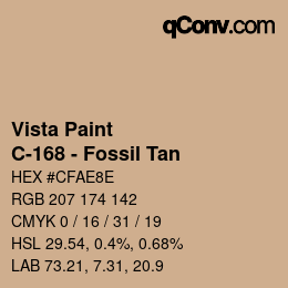 Código de color: Vista Paint - C-168 - Fossil Tan | qconv.com