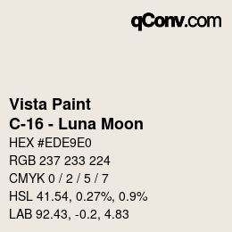 カラーコード: Vista Paint - C-16 - Luna Moon | qconv.com