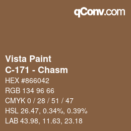 Color code: Vista Paint - C-171 - Chasm | qconv.com