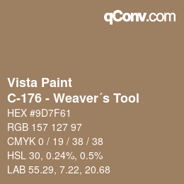 Farbcode: Vista Paint - C-176 - Weaver´s Tool | qconv.com