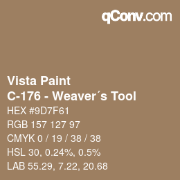 Color code: Vista Paint - C-176 - Weaver´s Tool | qconv.com