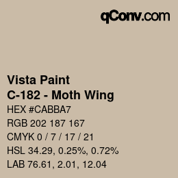 カラーコード: Vista Paint - C-182 - Moth Wing | qconv.com