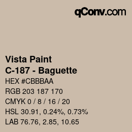 カラーコード: Vista Paint - C-187 - Baguette | qconv.com