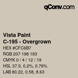 Color code: Vista Paint - C-195 - Overgrown | qconv.com