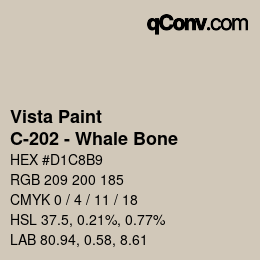 Farbcode: Vista Paint - C-202 - Whale Bone | qconv.com