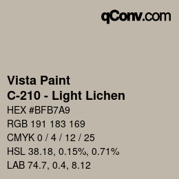 Color code: Vista Paint - C-210 - Light Lichen | qconv.com