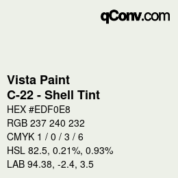 カラーコード: Vista Paint - C-22 - Shell Tint | qconv.com