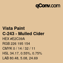 Color code: Vista Paint - C-243 - Mulled Cider | qconv.com