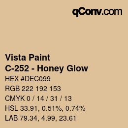カラーコード: Vista Paint - C-252 - Honey Glow | qconv.com
