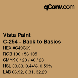 Código de color: Vista Paint - C-254 - Back to Basics | qconv.com