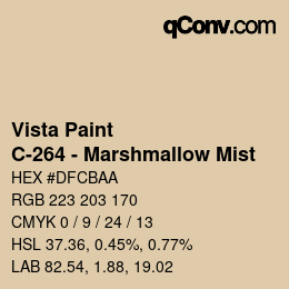 カラーコード: Vista Paint - C-264 - Marshmallow Mist | qconv.com