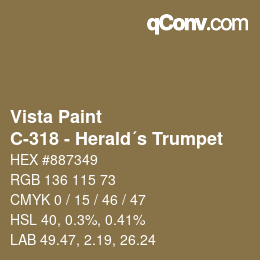 カラーコード: Vista Paint - C-318 - Herald´s Trumpet | qconv.com