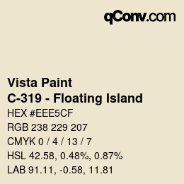 カラーコード: Vista Paint - C-319 - Floating Island | qconv.com