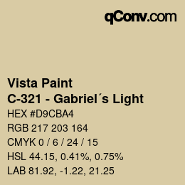 カラーコード: Vista Paint - C-321 - Gabriel´s Light | qconv.com
