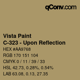 Farbcode: Vista Paint - C-323 - Upon Reflection | qconv.com