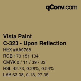 Código de color: Vista Paint - C-323 - Upon Reflection | qconv.com