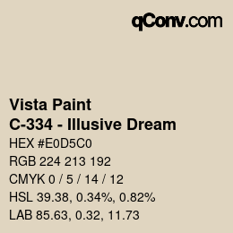 Color code: Vista Paint - C-334 - Illusive Dream | qconv.com