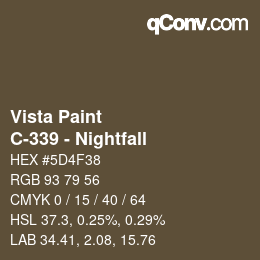 Farbcode: Vista Paint - C-339 - Nightfall | qconv.com