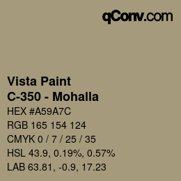 カラーコード: Vista Paint - C-350 - Mohalla | qconv.com