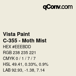 Color code: Vista Paint - C-355 - Moth Mist | qconv.com