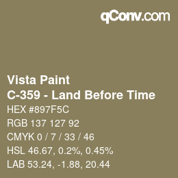 Color code: Vista Paint - C-359 - Land Before Time | qconv.com