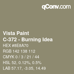 Color code: Vista Paint - C-372 - Burning Idea | qconv.com