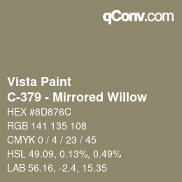 カラーコード: Vista Paint - C-379 - Mirrored Willow | qconv.com