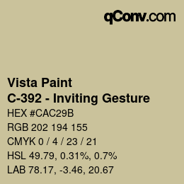 Código de color: Vista Paint - C-392 - Inviting Gesture | qconv.com