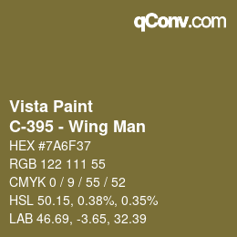 カラーコード: Vista Paint - C-395 - Wing Man | qconv.com