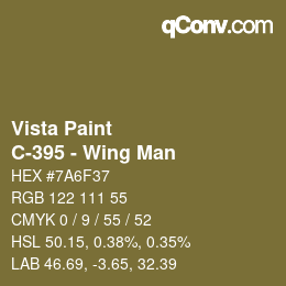 Color code: Vista Paint - C-395 - Wing Man | qconv.com