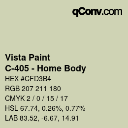 Color code: Vista Paint - C-405 - Home Body | qconv.com