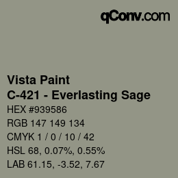 カラーコード: Vista Paint - C-421 - Everlasting Sage | qconv.com