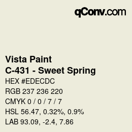 カラーコード: Vista Paint - C-431 - Sweet Spring | qconv.com
