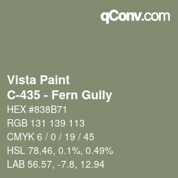 カラーコード: Vista Paint - C-435 - Fern Gully | qconv.com